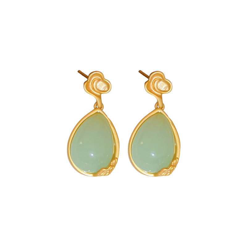 Silver Needle Flower Earrings